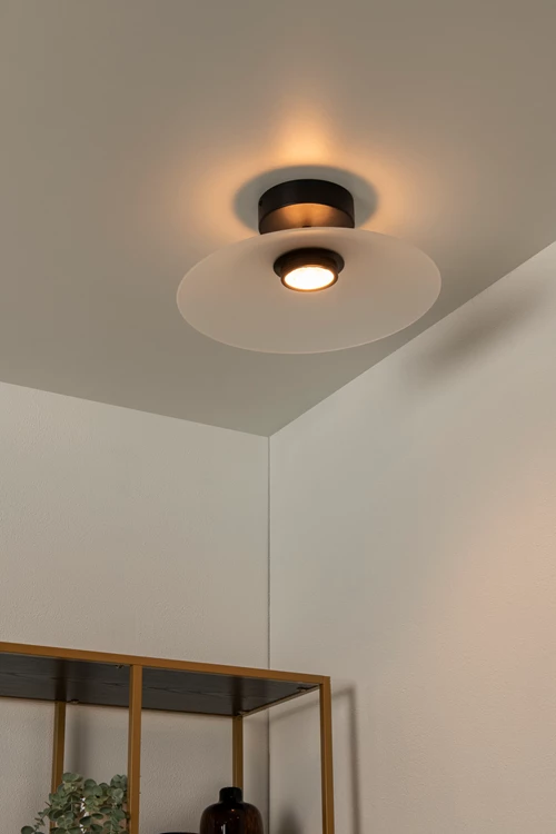 Lucide MENGA - Flush ceiling light - Ø 40 cm - LED Dim. - 1x11W 2700K - Opal | Premium - atmosphere 1